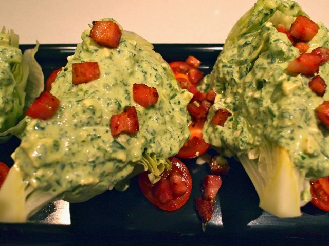 Wedge Salad with Basil Green Goddess & Blue Cheese Dressing | Mustard With Mutton Wedge Salad with Basil Green Goddess & Blue Cheese Dressing | Mustard With Mutton