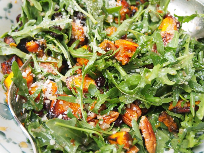 A Christmas Salad - Roasted Butternut Pumpkin Salad with warm cider vinigarette