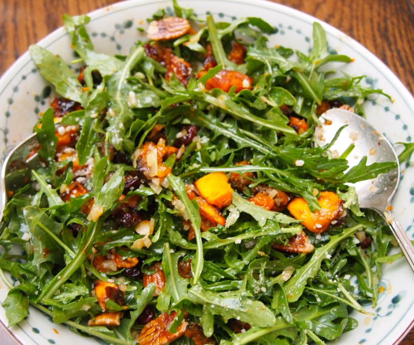 A Christmas Salad - Roasted Butternut Pumpkin Salad with Warm Cider Vinaigrette