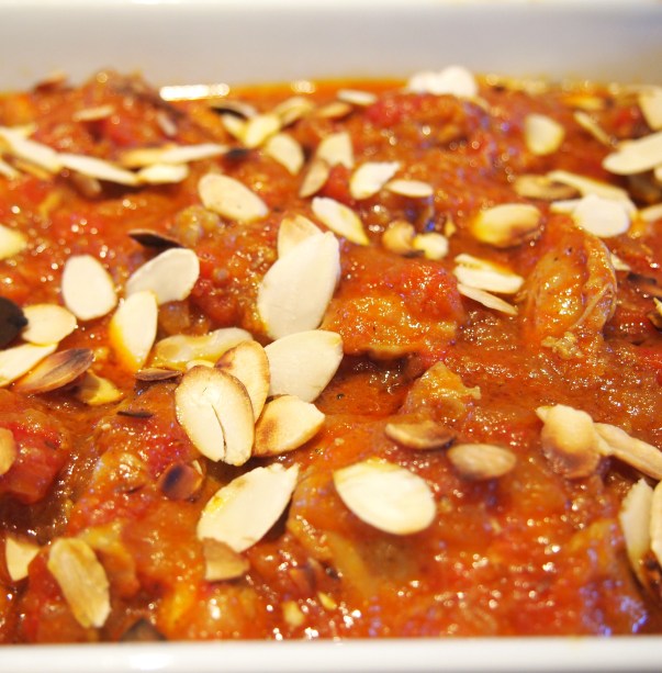 Moroccan Chicken Tagine with Tomato Marmalade