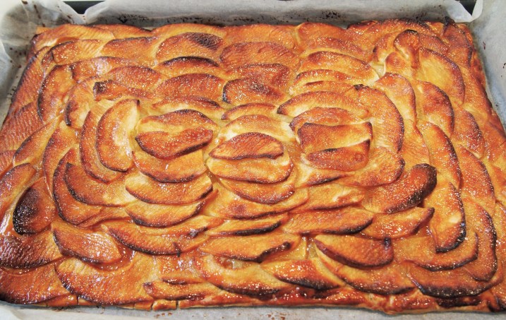 French Apple Tart with Salted Caramel Glaze