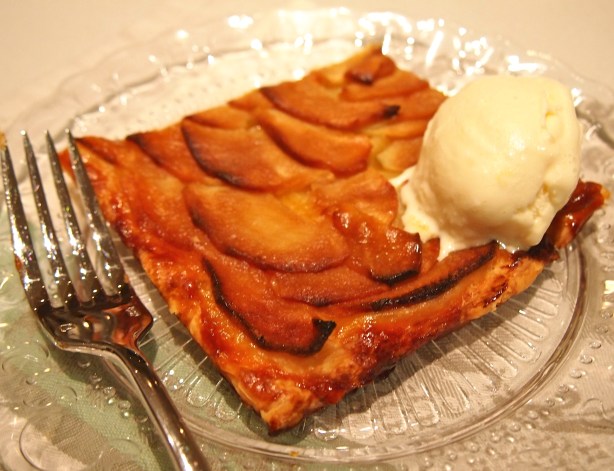 French Apple Tart with Salted Caramel Glaze