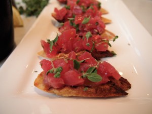 Tuna Crostini with Fennel Seeds, Chilli & Marjoram