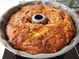 Sour Cream Walnut Streusel Cake