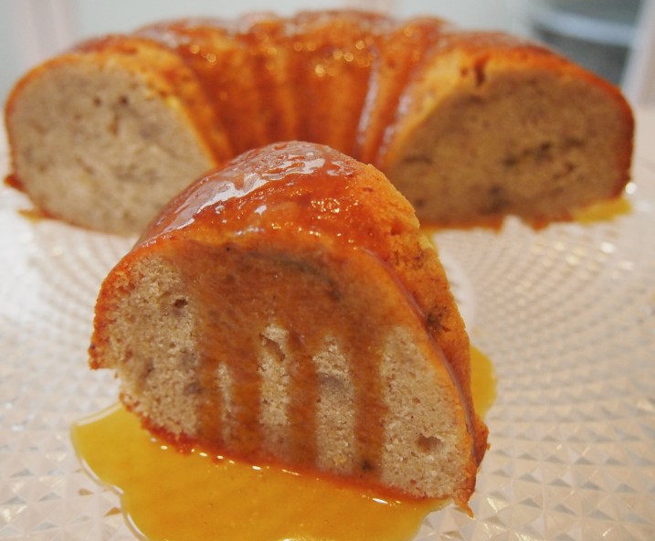 Banana Cake with Caramel Icing