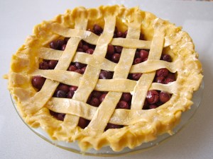Sour Cherry Pie Ready for the Oven