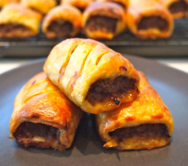Home Made  Beef, Cheddar & Caramelised Onion Sausage Rolls