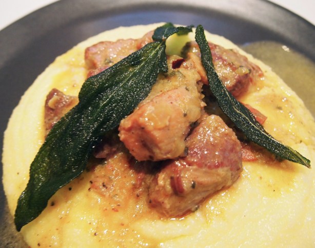 Italian Braised Pork in Milk with Sage & Polenta