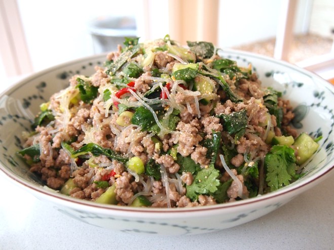 Larb Salad - Spicy Laotian Salad of Minced Meat & Herbs