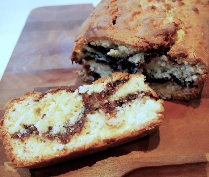 Coconut Nutella Swirl Loaf