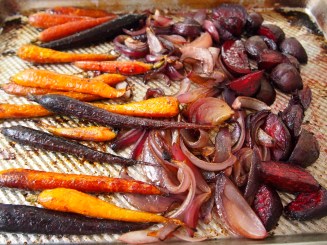 Roast Beetroot, Carrots & Red Onions