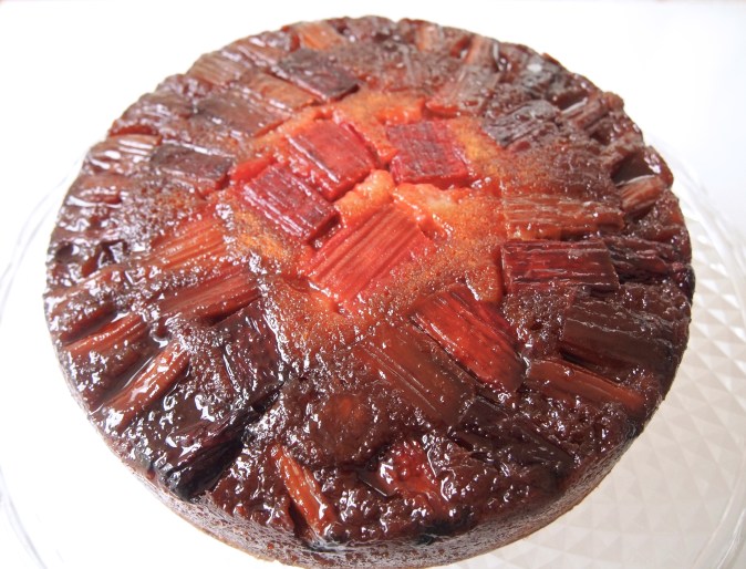 Caramelised Rhubarb Upside Down Cake