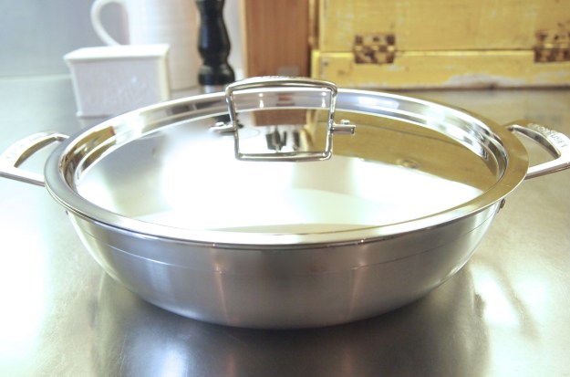 Le Creuset 30cm Shallow Stainless Steel Casserole