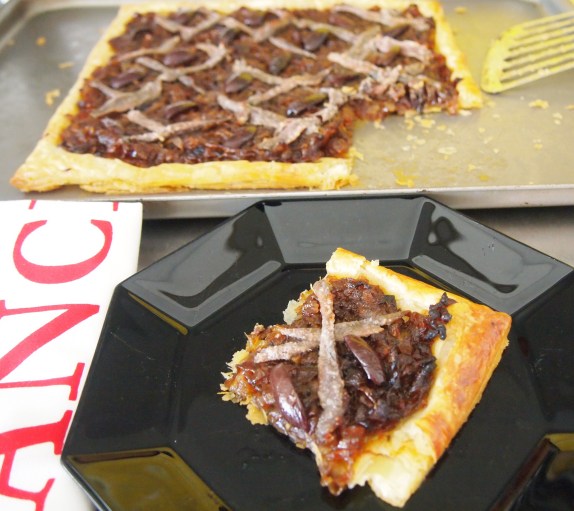 French Caramelised Onion, Anchovy & Olive Tart