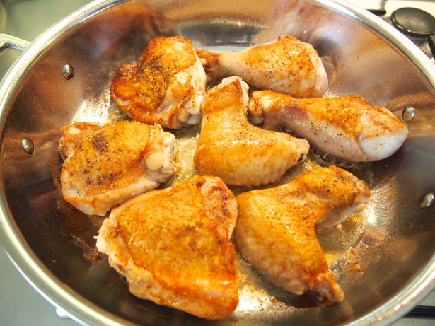 Searing Chicken in Le Creuset Pan
