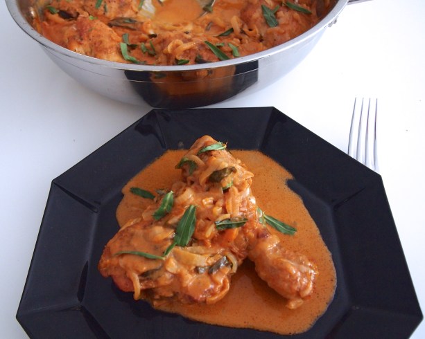 Patricia Wells Chicken with Tarragon & Sherry Vinegar