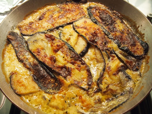Nigel Slater's Roasted Eggplant with Cream & Thyme
