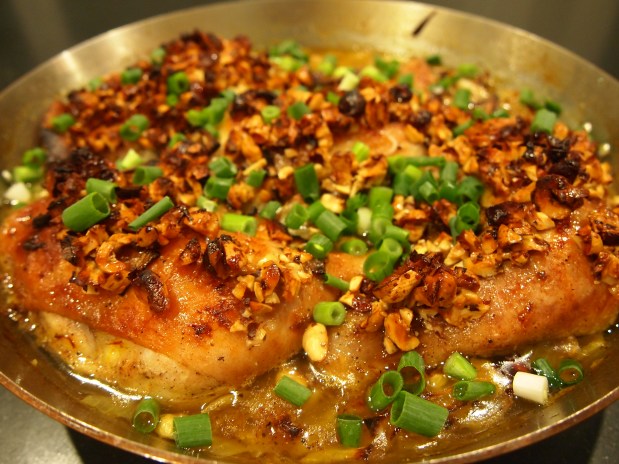 Ottolenghi's Roast Chicken with Saffron, Hazelnuts & Honey