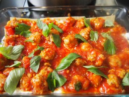 Sausage Meatball Lasagna