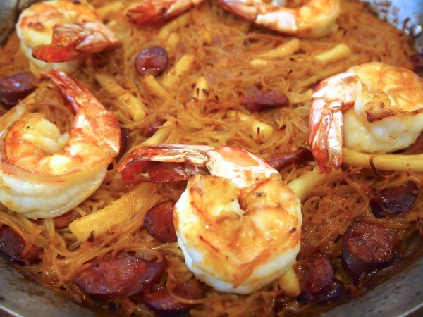 Paella made with Noodles