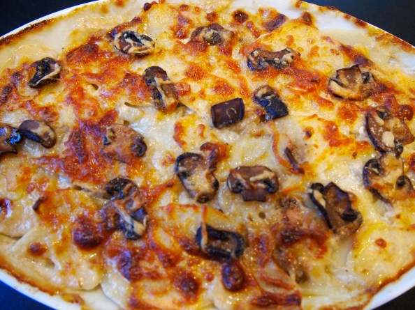 Easter Sunday Lamb Side Dish - Potato & Mushroom Gratin