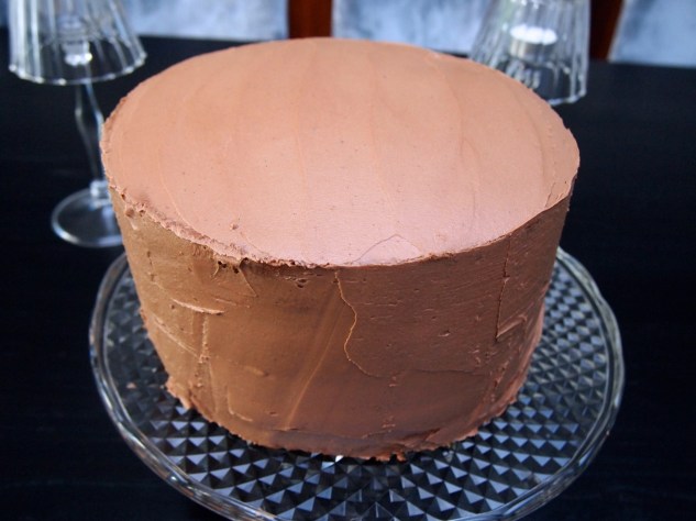 Yellow Layer Cake with Chocolate Buttercream Frosting