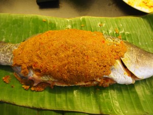 Ikan Bakar Fish in Banana Leaves