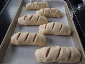 Ham & Cheese Buns Before Baking