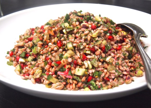 Turkish Pearl Barley Salad with Pomegranate & Herbs