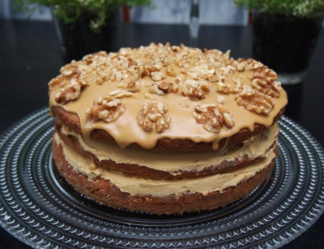 Old Fashioned English Coffee & Walnut Cake