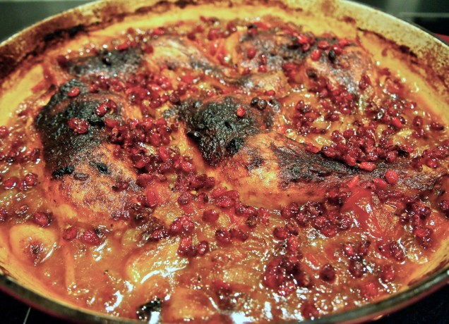 Persian Baked Chicken - Onions, Tomatoes, Saffron