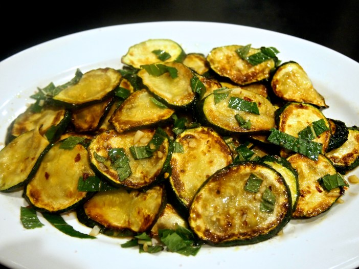 An Italian Side Dish - Marinaded Fried Zucchini with Mint