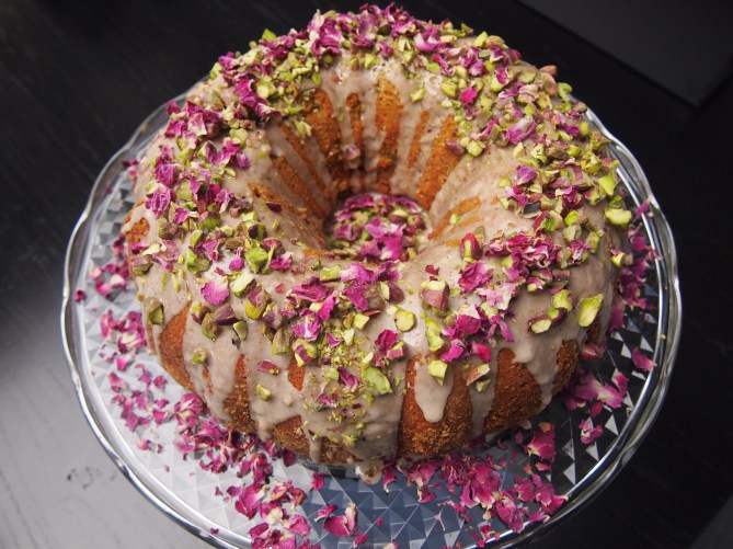 Middle Easter Dessert - Cardamom, Rose Water & Pistachio Cake